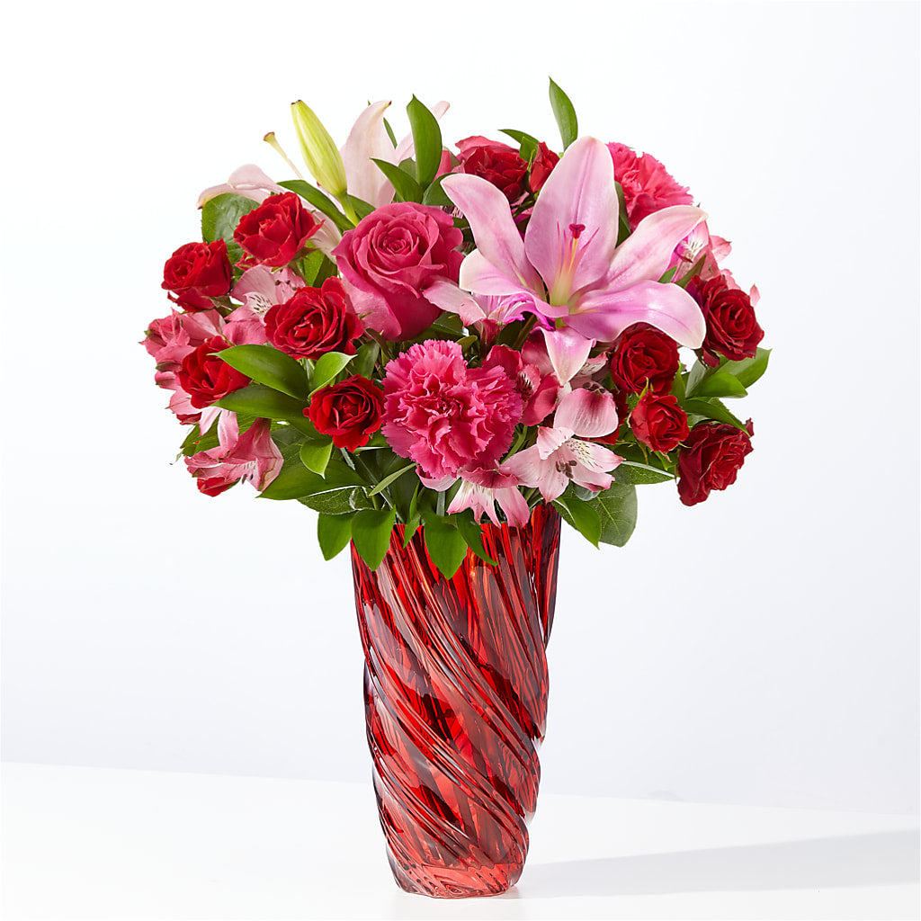 In Love Bouquet with Luxe Swirl Vase – MOSS & CO, Watkinsville GA