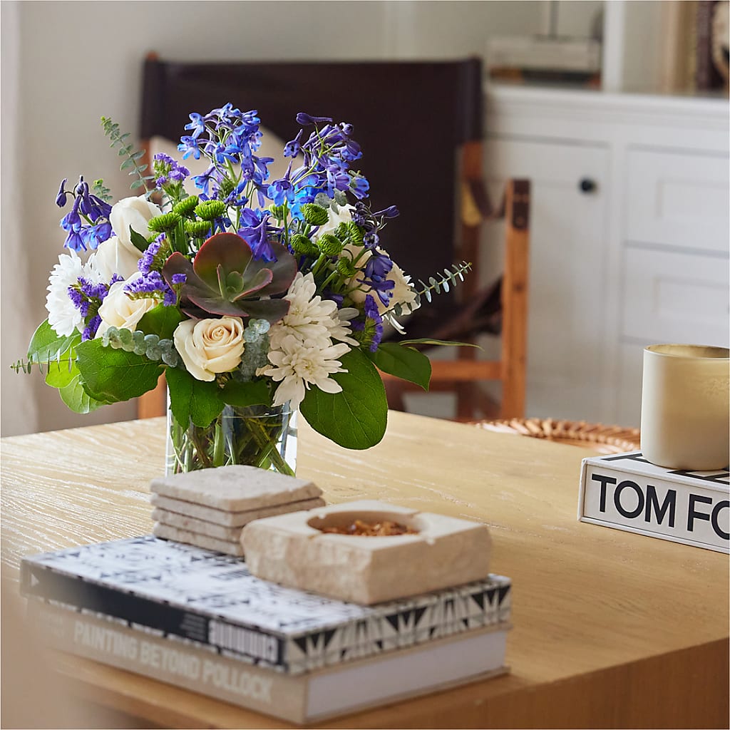 Cerulean Waves Bouquet – MOSS & CO, Watkinsville GA