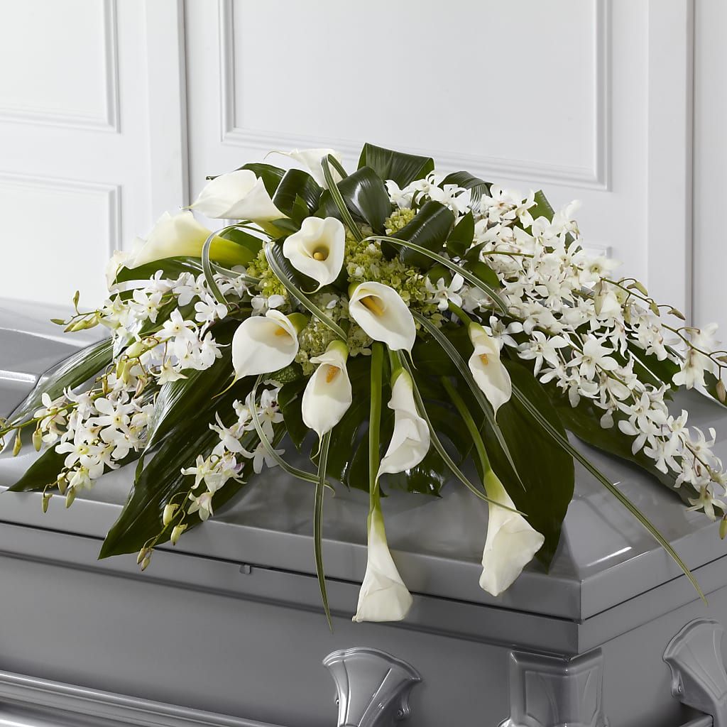 Angel Wings Casket Spray – MOSS & CO, Watkinsville GA