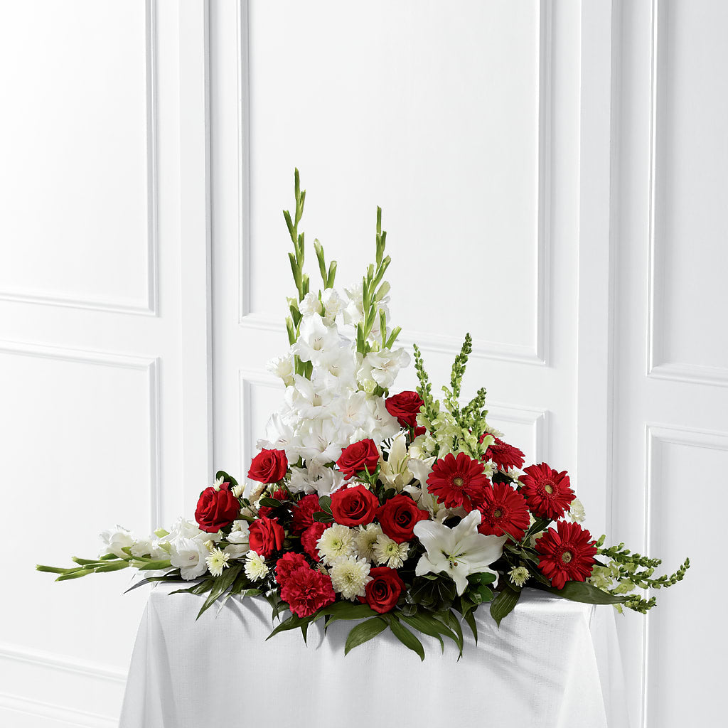 Crimson & White Arrangement – MOSS & CO, Watkinsville GA
