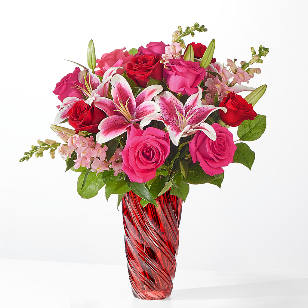 Always You Bouquet with Luxe Swirl Vase – MOSS & CO, Watkinsville GA