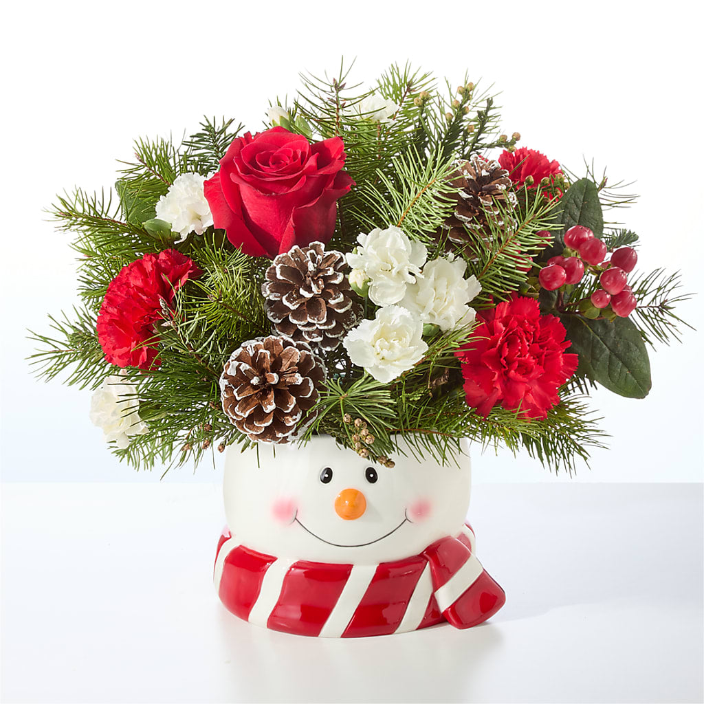 Jolly Snowman Bouquet – MOSS & CO, Watkinsville GA