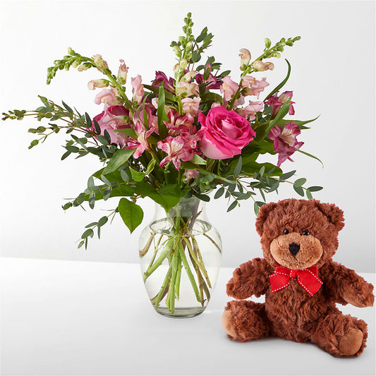 Happily Ever After Bouquet & Bear Set