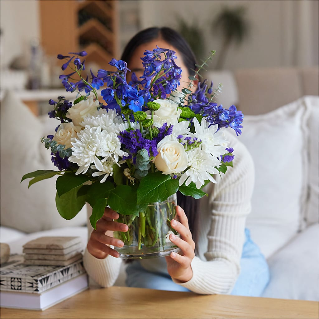 Cerulean Waves Bouquet – MOSS & CO, Watkinsville GA