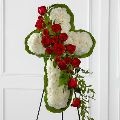 Floral Cross Easel – MOSS & CO, Watkinsville GA