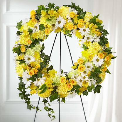 Golden Remembrance Wreath – MOSS & CO, Watkinsville GA