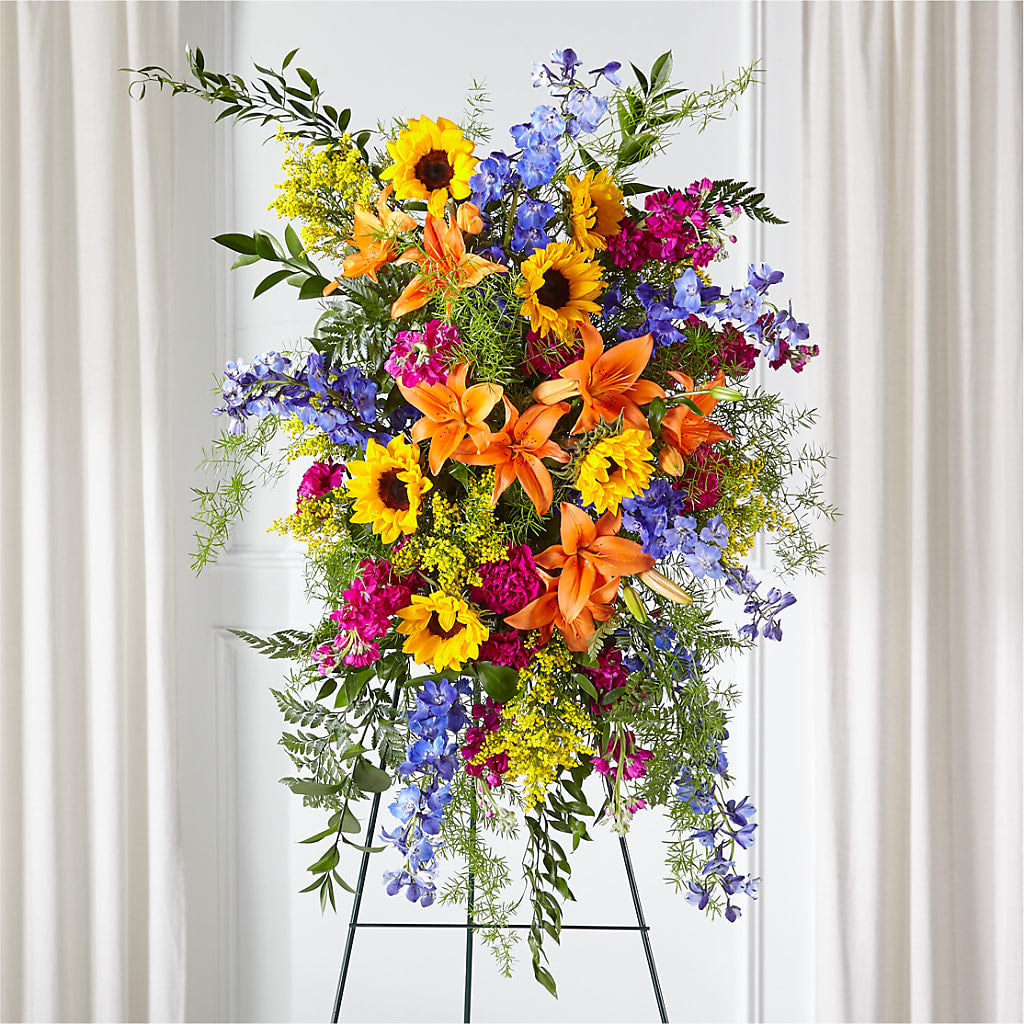 Sunlit Memories Standing Spray (Standard) – MOSS & CO, Watkinsville GA