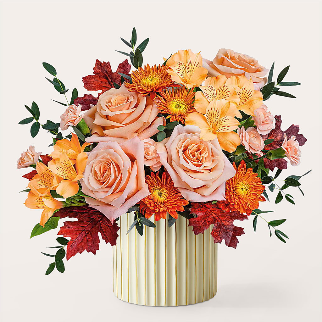 Spiced Latte Bouquet with Ivory Vase – MOSS & CO, Watkinsville GA