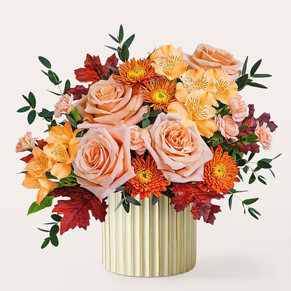 Spiced Latte Bouquet with Ivory Vase – MOSS & CO, Watkinsville GA