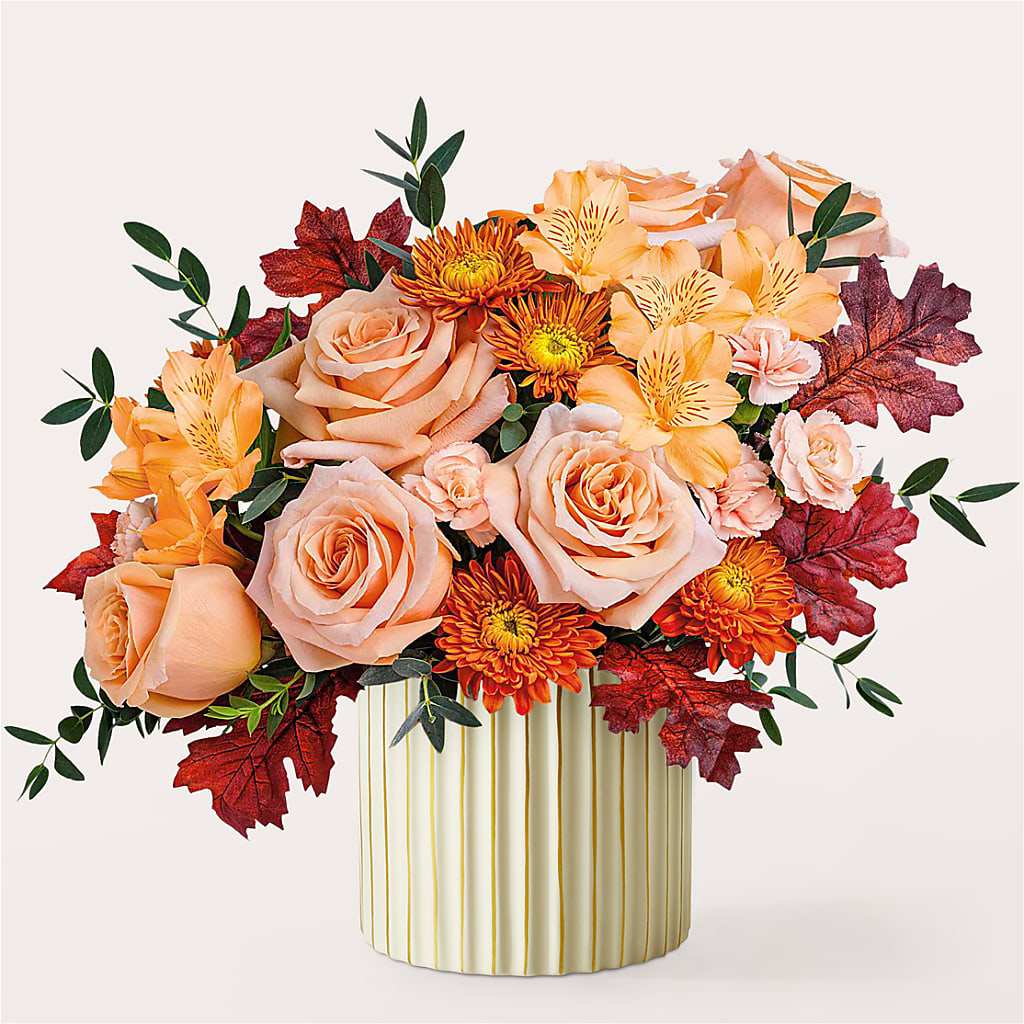 Spiced Latte Bouquet with Ivory Vase – MOSS & CO, Watkinsville GA