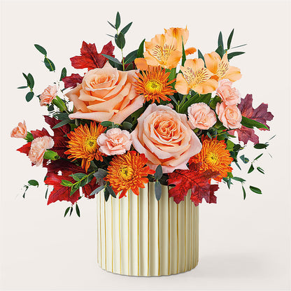 Spiced Latte Bouquet with Ivory Vase – MOSS & CO, Watkinsville GA