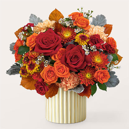 Merlot Bouquet with Ivory Vase – MOSS & CO, Watkinsville GA