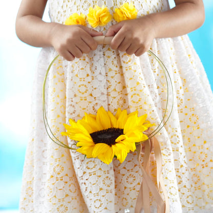 Sweet Sunshine Flower Girl Bouquet – MOSS & CO, Watkinsville GA